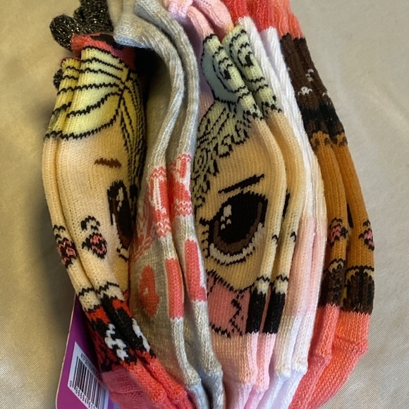 ❤️3/$12❤️ LOL Surprise 5 pair no show socks. Shoe size 7.5-3.5​ - Picture 3 of 5